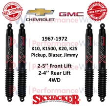 Skyjacker Black MAX Shock Set Front 2-5" & Rear 2-4" For Chevy Blazer, GMC Jimmy