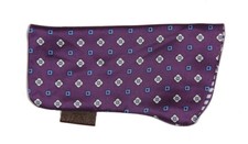 Sartorial Home Glasses Sleeve/Pochette Purple geometric print Pure Silk