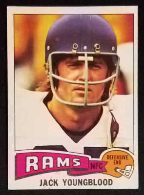 1975 Topps #60 Jack Youngblood Los Angeles Rams VG-EX (substance on surface)
