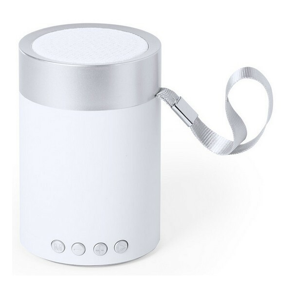 Enceinte Bluetooth 3W blanche haut-parleur sans fil portable et radio FM