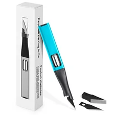 Blue Exacto Knife Set 10 Blade For Paper Craft Pen Hobby Cutter Razor Knife USA