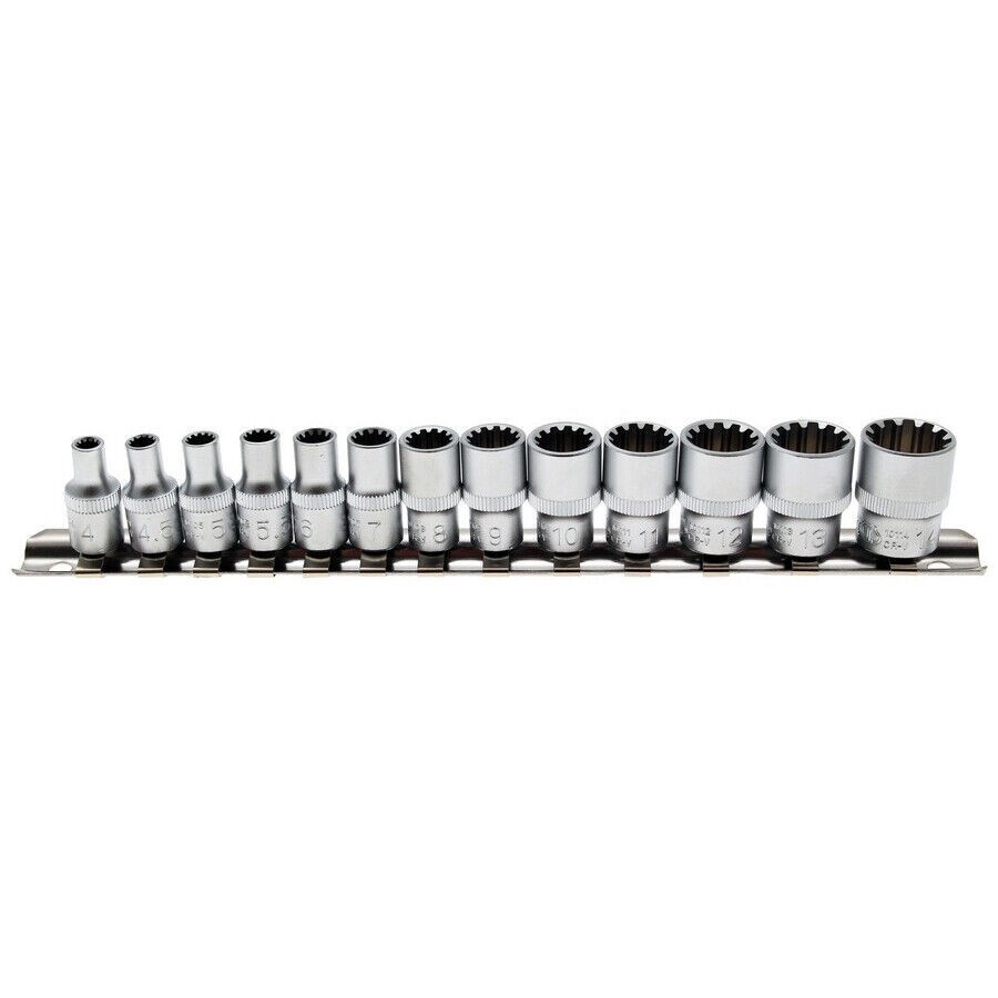 Serie Bussole BGS 2150 Gear Lock 1/4" | 13 Pezzi | Prezzo Imbattibile