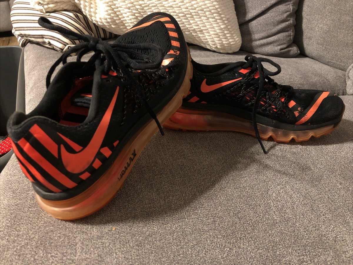 Nike Black and Neon Orange Athletic Shoes Nike Cleats in Black/Neon Orange in 7.5. | Mercari main image 2