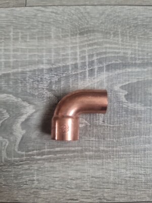 50 X 22 mm KUPFERENDVORSCHUBSTRASSE 90° WELLENBOGEN