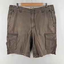 Old Navy Mens Brown Cargo Shorts Field Tested Vintage Regulation Issue Size 36