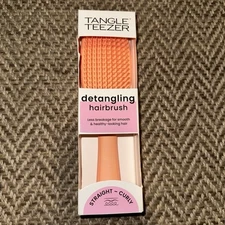 Tangle Teezer Detangling Hairbrush For Wet & Dry Hair Pink Straight & Curly