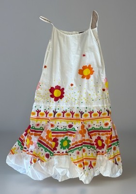 Catimini Dress Girls Sz 8 Poof Bottom Whimsycore Boho Kid Playful Floral French