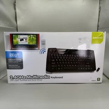 IOGEAR 2.4GHz Multimedia Wireless Keyboard Trackball Scroll Wheel PC w/ Dongle