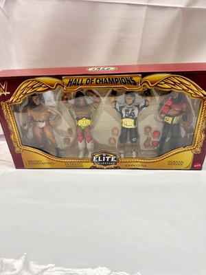 WWE Hall of Champions Elite 4-Pack Roman Reigns Cena Warrior Bruno Mattel 2024