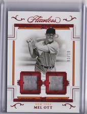 2021 Panini Flawless #LM-MO Mel Ott Legendary Materials Ruby #/10