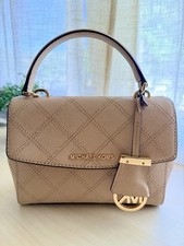 Genuine Michael Kors AVA Quilted Mini Extra Small Crossbody (Tan)