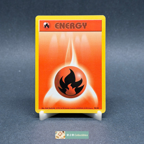 FIRE ENERGY - 98/102 - Base Set - Pokemon Card - EX