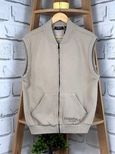 Men Fear of God Essentials Vest Beige Knit 34 / XS