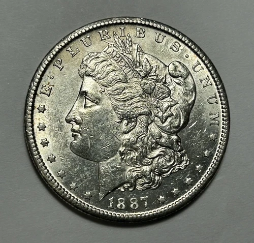 1887 S MORGAN DOLLAR AU-BU