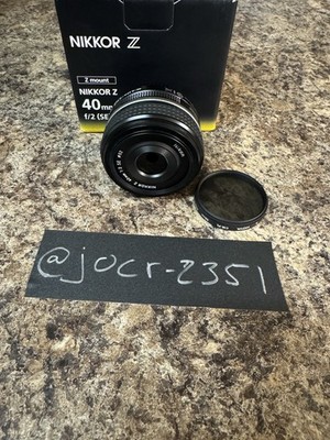 Nikon NIKKOR Z 40mm f/2 (SE) Standard Lens Z Mount Auto/Manual + Hoya 52mm CPL