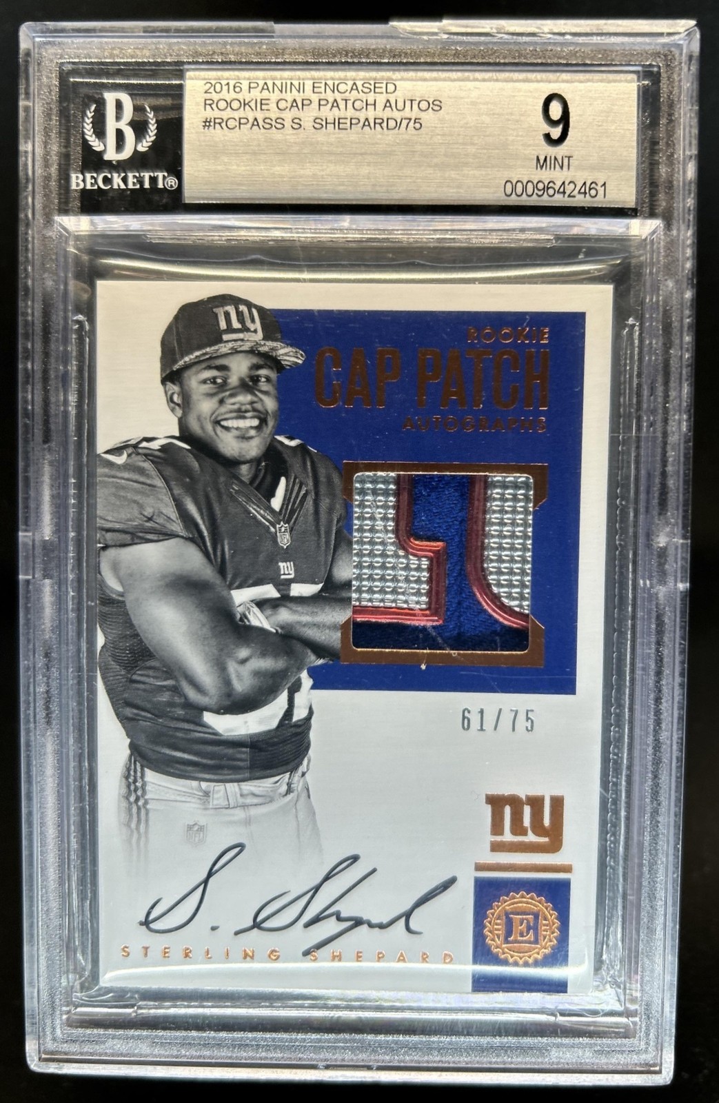 Sterling Shepard Panini Origins Rookie Jumbo Patch Autographs #SS Base