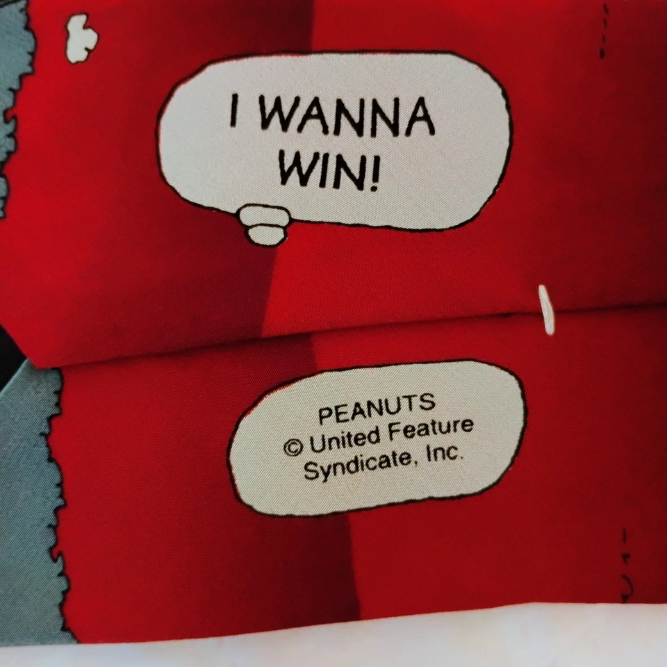 Peanuts Snoopy Charlie коричневый мужской шелковый галстук тема для гольфа винтажный сделано в США уникальный - Изображение 4 из 4