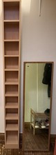 Wooden CD Storage 10 CD Shelves 6 Ft Tall CD Storage Rack & Wall Hanging Mirror