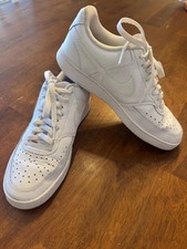 Nike Womens Court Vision Low Sneakers 10 White Leather Classic Next Nature Shoes