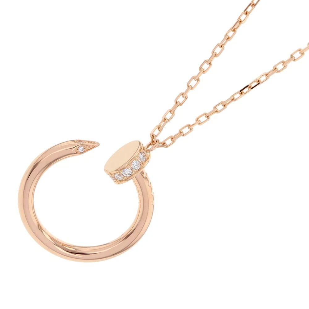 Cartier — CARTIER Juste Un Clou Necklace Diamond 18K Pink Gold B7224887