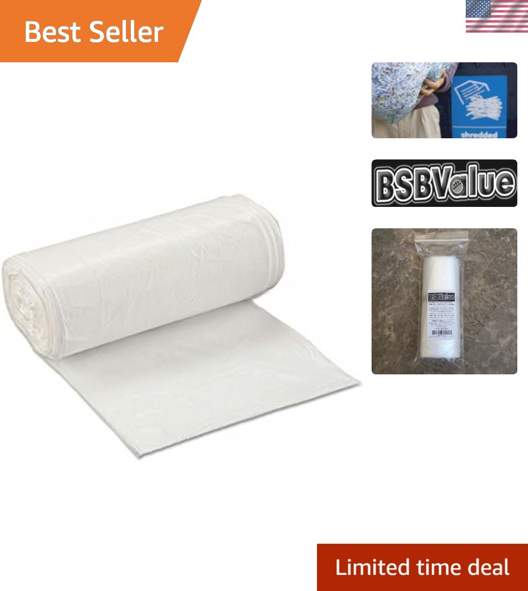 Shredder Bags, Use for Small Shredders, This Commercial Size