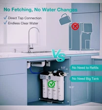 🔧 SimPure T2-600A Reverse Osmosis Water Filter System – 600 GPD | UV | 8-Stage 