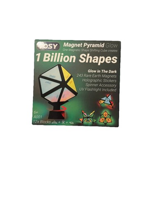 #ad NEW TOSY Magnet Pyramid Glow Cube Transforms into 1 Billion Shapes 12 Pieces $17.49