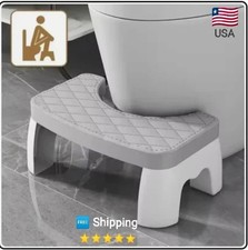 Non-slip Toilet Step Stool Squatty-Potty Bathroom Squat Chairs Furniture