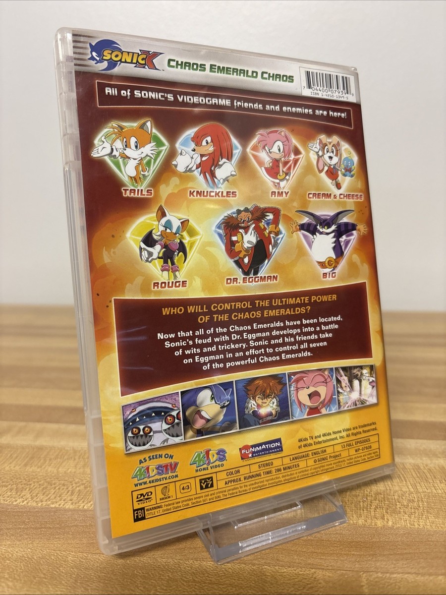 Sonic X: Chaos Emerald Saga - Season 2 (DVD 2008) RARE OOP VGC