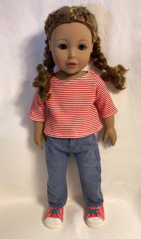 ADORA "AMAZING GIRLS" DOLL, 18" VINYL, LOVELY LT BROWN FRENCH BRAIDS, BROWN EYES