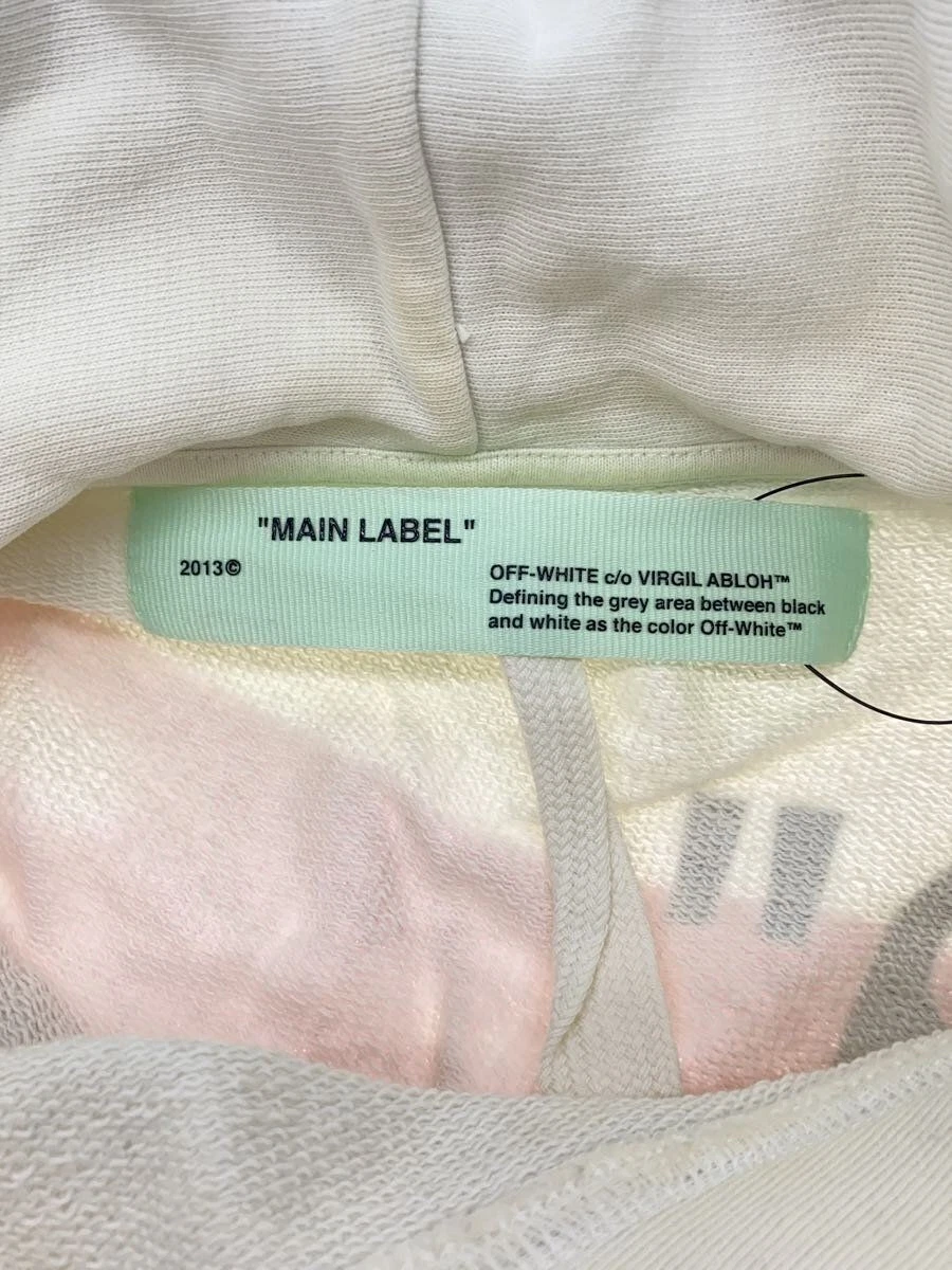 OFF WHITE OMBB034R19003015 FELPA CON CAPPUCCIO STENCIL DIAG 19SS XS COTONE bianca usata