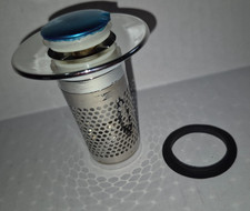 2 Pop Up Bathroom Sink Drain Strainer Plastic Stainless Steel Sink Stopper