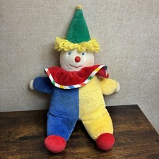 Eden Primary Colors Clown Plush Wind Up Musical Stuffed Toy 13 Flaws