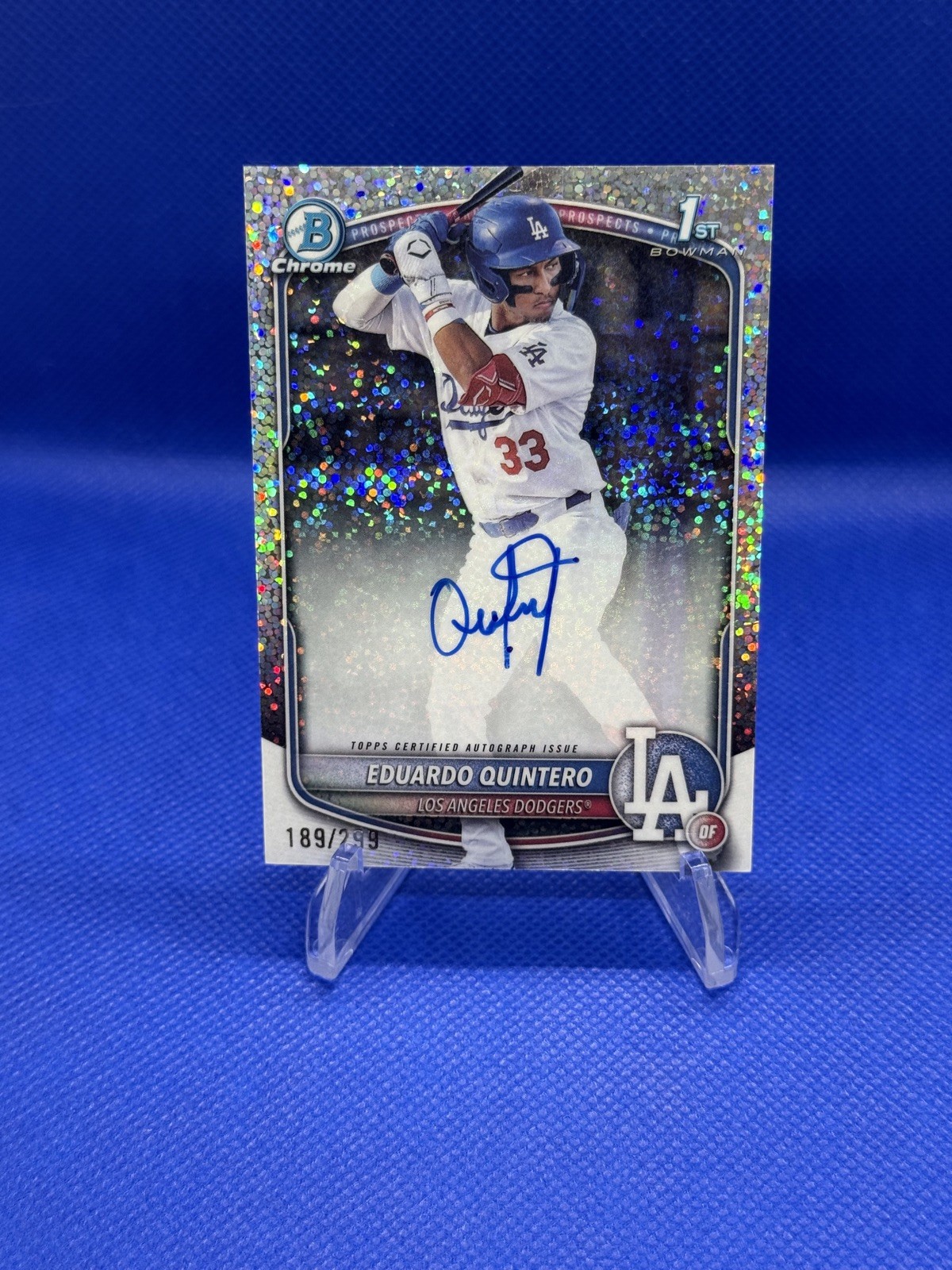 2025 Bowman Chrome Autographs Speckle Eduardo Quintero Bowman 1st Auto #/299