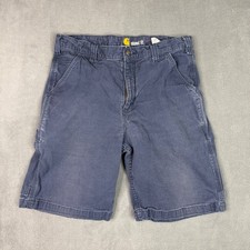 Carhartt Mens Relaxed Fit Canvas Work Shorts Navy Blue 102514-412 Size 33