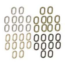 10 Pezzi di Moschettoni a Molla Ovali, 25 Mm Ovali, Accessorio Fai Da Te, Fibbia