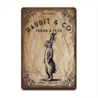 Funny Tin Metal Signs Home Décor 8x12 Vintage Easter Bunny Aluminum Farm Feed P
