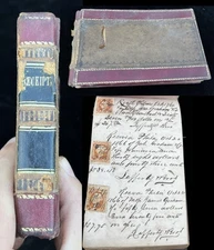 Antique Philadelphia PA Ephemera Book Stamp Tax Handwritten Revenue Receipt 1867