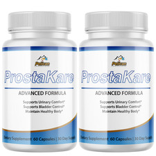 ProstaKare- Prostate & Urinary Support- 2 Bottles- 120 Capsules