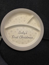 Babys First Christmas Divided Plate