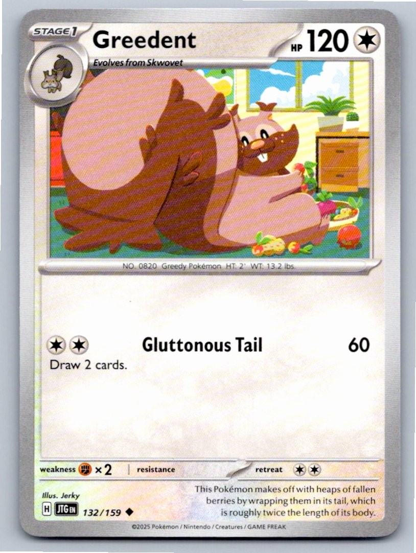 2025 POKEMON GREEDENT JOURNEY TOGETHER 132/159 UNCOMMON NM A28337 FREE S&H