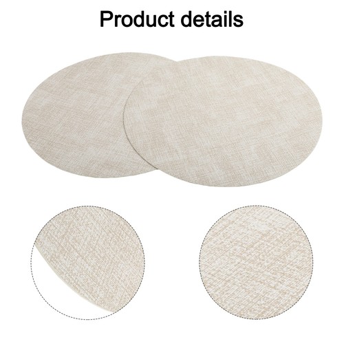 4Pcs Faux Leather Table Mats 33cm Stylish and Waterproof Placemats for Dining - Picture 5 of 50
