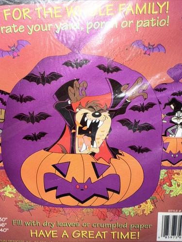 VTG 1996 Halloween Looney Tunes Leaf Bags 3 Pack Multi Size Bugs Bunny Daffy Taz - Picture 11 of 14
