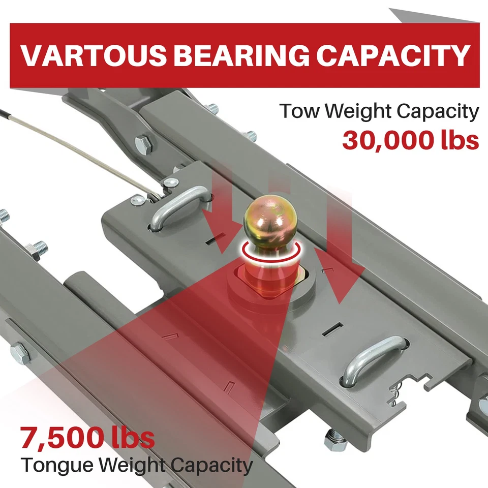 For Chevy Silverado GMC Sierra 2500HD/3500HD 2020-2024 Gooseneck Trailer Hitch - Image 4 of 4