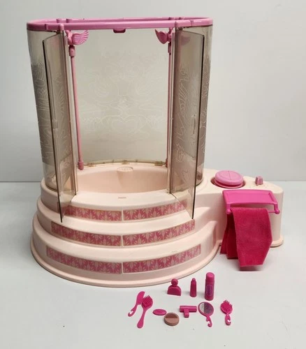 Barbie Glamour Bath and Shower Set in VTG 1985 Near Complete, No Box
