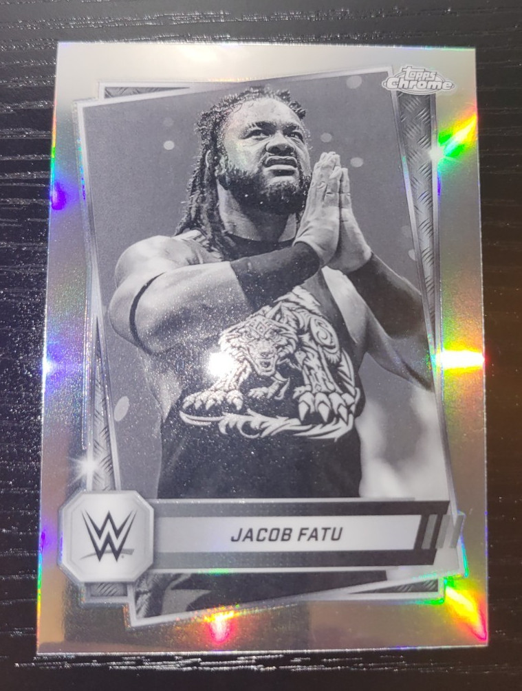 2025 Topps Chrome WWE - Sepia Refractor- Jacob Fatu #100