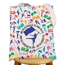 Color Guard Tote Bag Team Gifts Flag Gifts Mom Tote Bag for Practice Travel