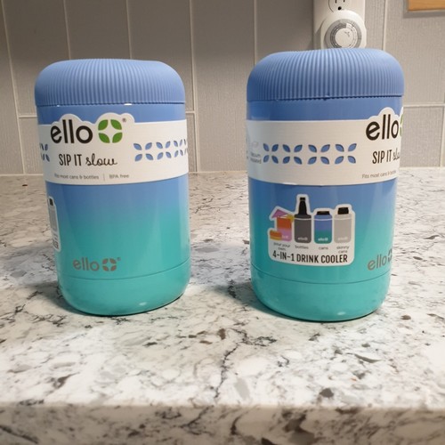 Ello sip it slow 4 in 1 stainless steel beverage cooler 2 pcs. eBay