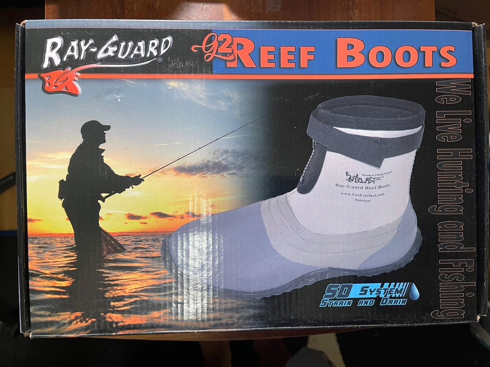 Foreverlast Ray-Guard G2 Mens Olive Black Reef Fishing Boots Size 8