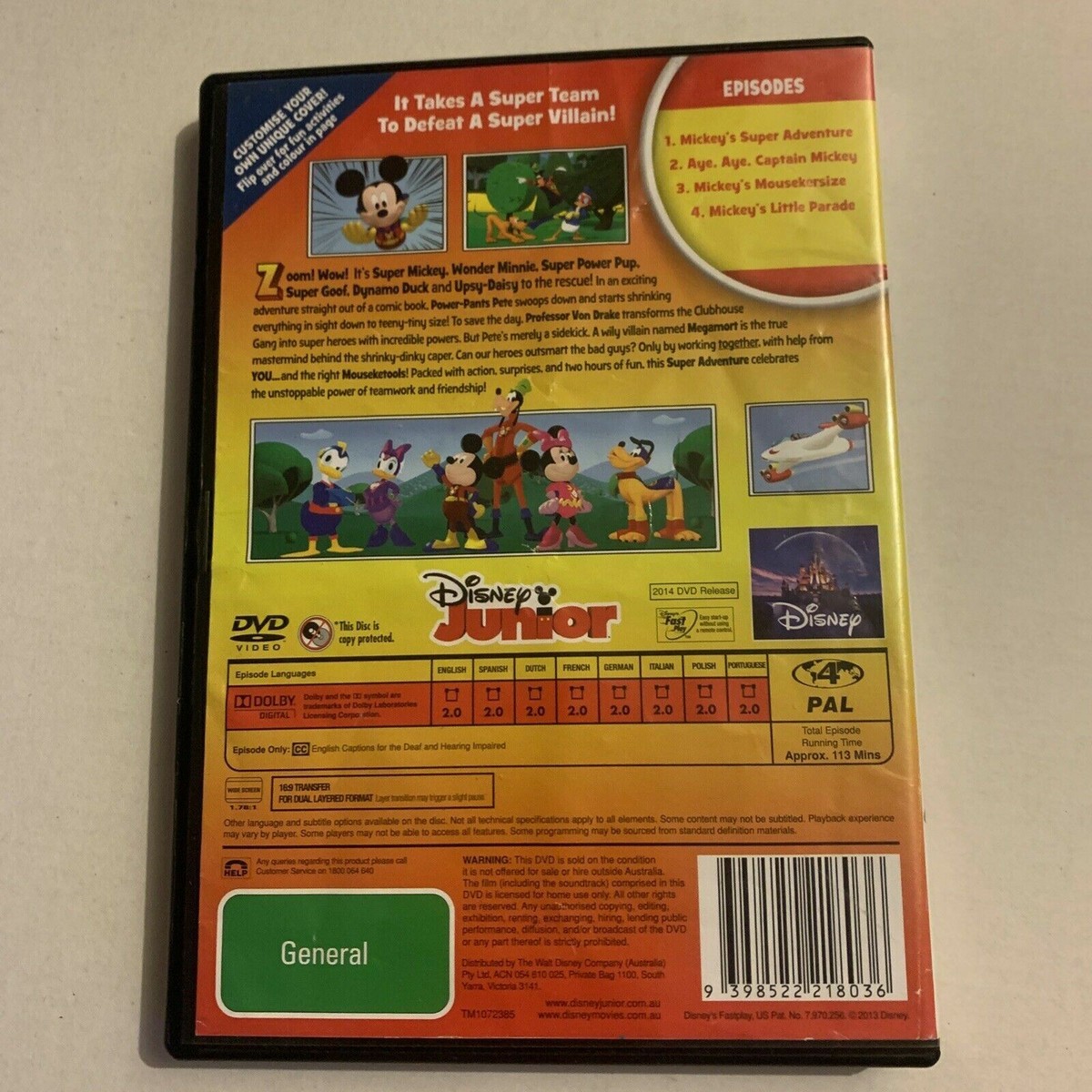 Disney Mickey Mouse Clubhouse - Super Adventure! (DVD, 2014